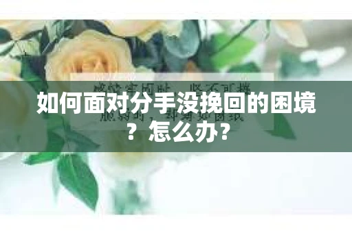 如何面对分手没挽回的困境？怎么办？