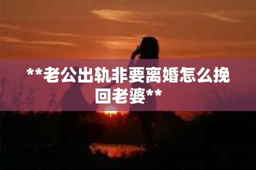 **老公出轨非要离婚怎么挽回老婆**