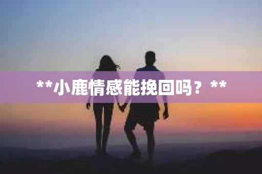 **小鹿情感能挽回吗？**