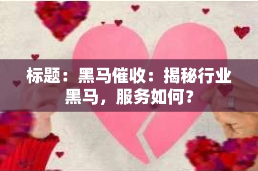 标题：黑马催收：揭秘行业黑马，服务如何？