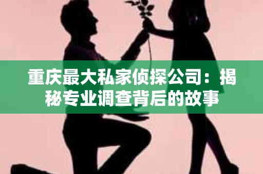 重庆最大私家侦探公司：揭秘专业调查背后的故事