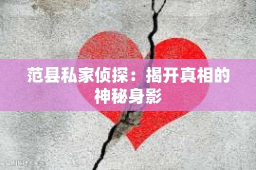 范县私家侦探：揭开真相的神秘身影