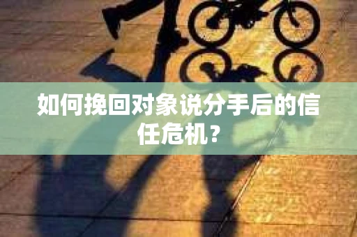 如何挽回对象说分手后的信任危机？