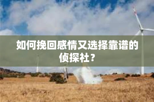如何挽回感情又选择靠谱的侦探社？