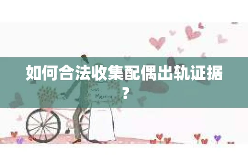 如何合法收集配偶出轨证据？
